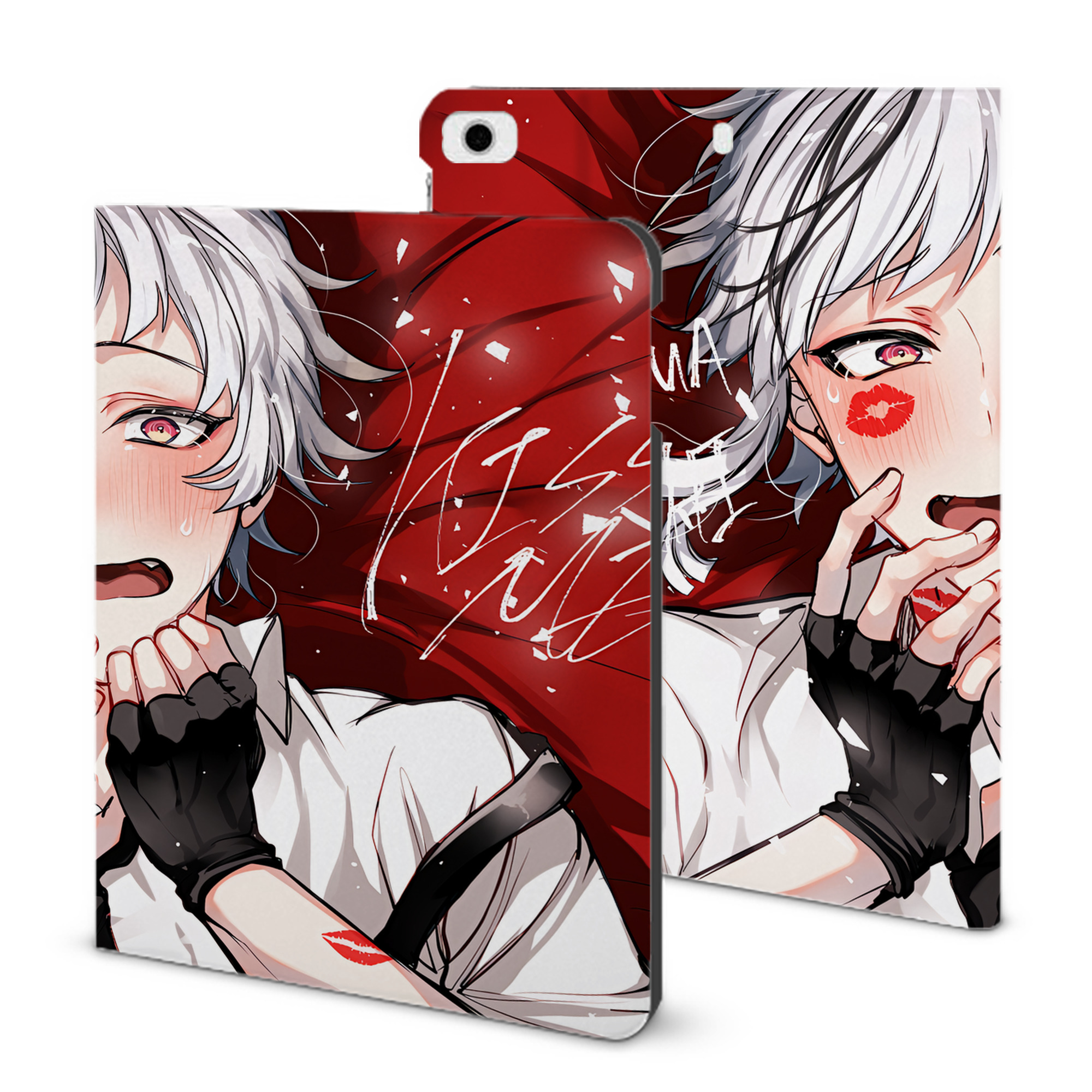 （画像用） 文豪ストレイドッグス Bungo Stray Dogs IPad ケース ブック型 PUレザー TPU 耐衝撃 軽量 薄型 ペン収納なし 全面保護 IPad 各モデル対応